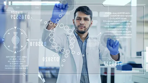 Researcher analyzing spatial multiomics data to advance disease research.