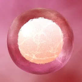 Glowing cell illustration for flow cytometry research.