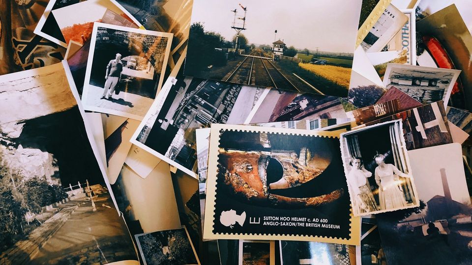 Collection of vintage photographs showing people, places, and historical scenes.