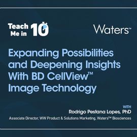 Dr. Rodrigo Pestana Lopes smiling next to the title of his presentation "Expanding Possibilities and Deepening Insights With BD CellView™ Image Technology" 