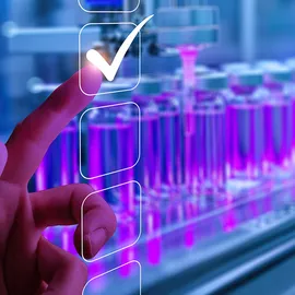 Transferring established HPLC methods in pharmaceutical QC with laboratory test tubes.