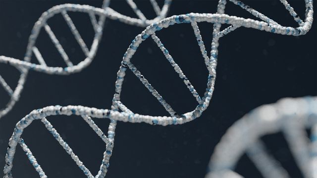 DNA double helix representing genetic information and molecular biology. 