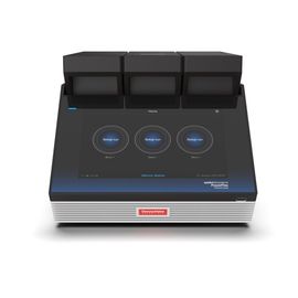 Thermo Fisher Scientific Applied Biosystems thermal cycler with three sample blocks and touchscreen controls. 