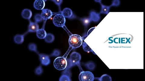 Purple Scientific Background with Molecules