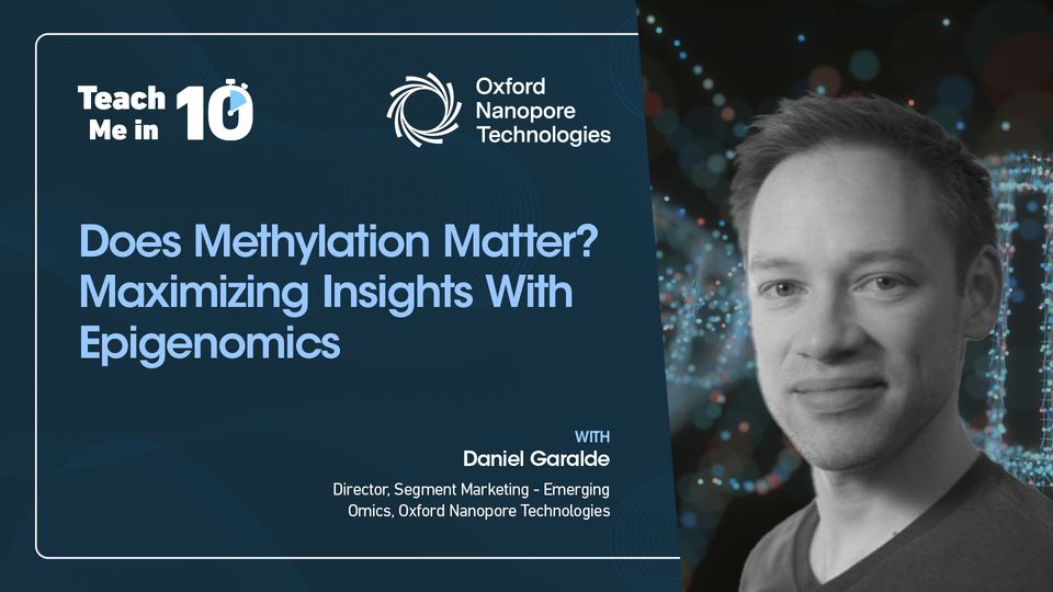 Daniel Garalde smiling next to the title of the presentation 