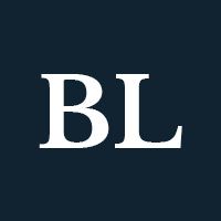 White letters "BL" on a navy background.