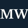 White letters "MW" on a navy background.