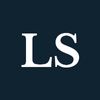 Lawrence Segal's initials against a black background.