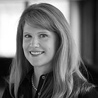 A greyscale headshot of Catharine Layton