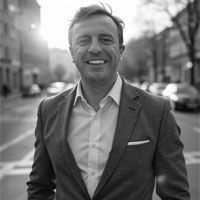 Black and white headshot of David Curtin.