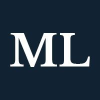 Capital M and L on a navy background.