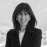 Greyscale image of Mara Aspinall.