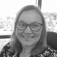 Headshot of Dr. Emily Vogtmann in greyscale.