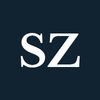 White letters "SZ" on a navy background.