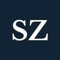 White letters "SZ" on a navy background.