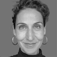 A greyscale headshot of Anna Maria Niewiadomska