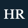 White "HR" initials in a serif font centered on a dark blue background.