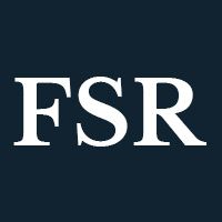 White letters "FSR" on a navy background.