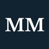 White letters "MM" on a navy background.