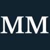 White capital letters "MM" on a dark blue background, possibly representing initials.