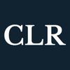 White letters "CLR" on a navy background.