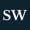 The initials S.W. on a dark blue background.