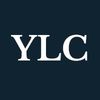 The initials Y.L.C. against a dark blue background.