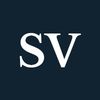 White letters "SV" on a navy background.