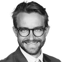 Headshot of Prof. Andreas Hougaard Laustsen-Kiel in greyscale.