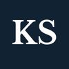Initials K S on a dark background.