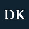 DK logo in white serif letters on dark blue background.