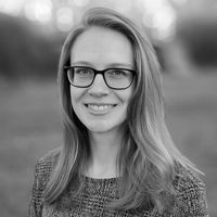 Greyscale image of Katherine Lawrence, PhD
