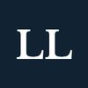White initials LL on a dark background.