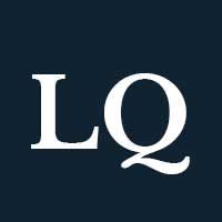 White capital L and Q letters on a navy background.