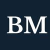 White initials BM on a dark background.