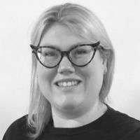 Greyscale headshot of Anna Olsson-Brown, PhD