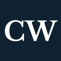 White capital C and W letters on a navy background.