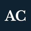 White capital A and C letters on a navy background.