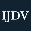 White letters "IJDV" on a navy background.