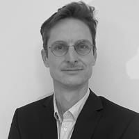 A greyscale headshot of Moritz von Stosch