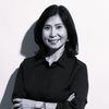 Black and white headshot of Angela Hwang.
