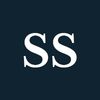 White "SS" initials on a dark blue background, styled as a minimalist logo.