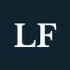 White "LF" initials on a dark blue background, styled as a minimalist logo.