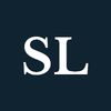 White initials of an S and an L on a navy background.