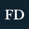 White FD initials on a dark blue background, likely representing a logo or brand identity.