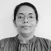 A greyscale headshot of Srividya Kailasam